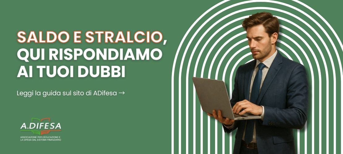 Saldo e stralcio dei debiti, la guida completa - Cover articolo di ADifesa - Parliamo di: saldo e stralcio cos'è; saldo e stralcio significato; saldo e stralcio come fare.