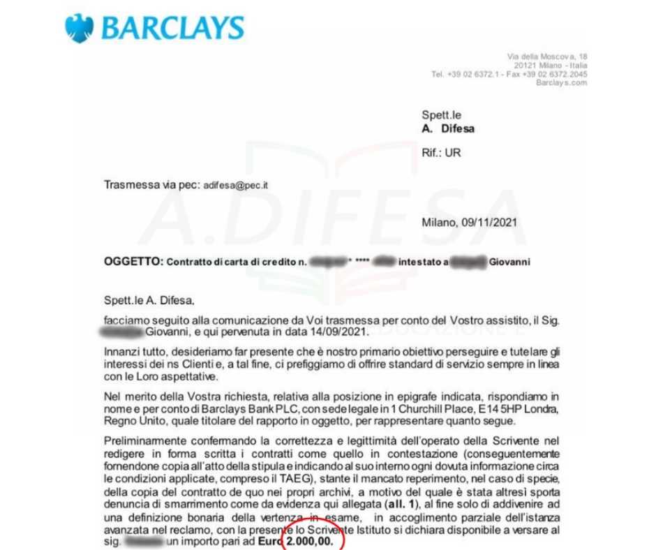 Il caso di Giovanni - Carta di credito revolving Barclays - Pagare a rate con carta di credito è un rischio