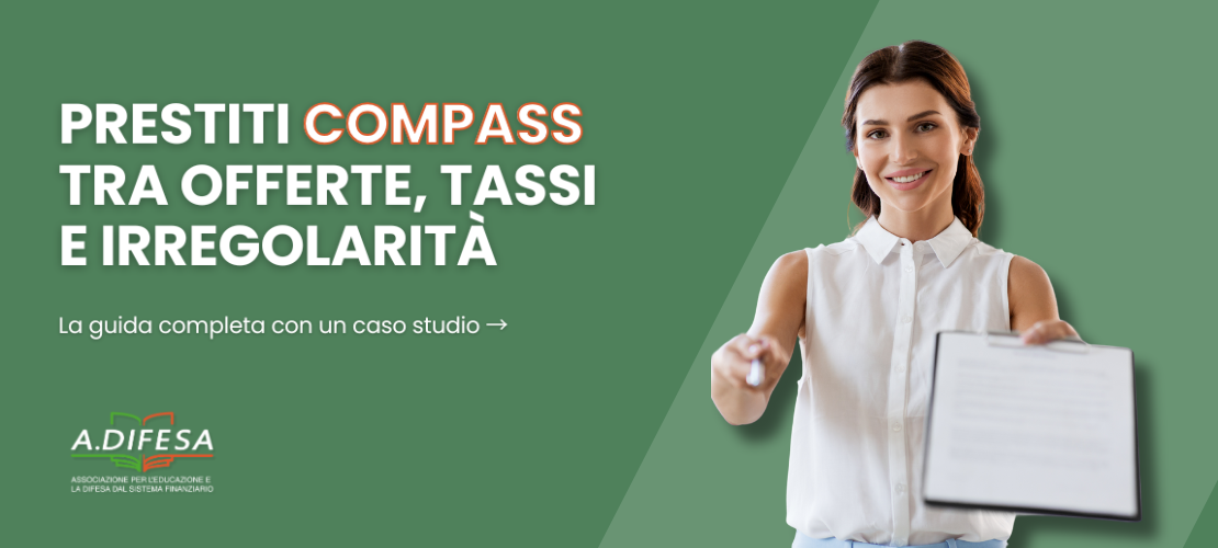 Cover articolo di ADifesa: Prestiti Compass, la guida completa tra offerte, tassi e irregolarità nascoste